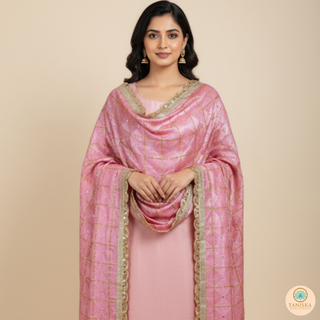 The Pink Guava Glam Phulkari Dupatta