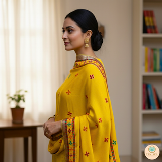 The Haldi Bloom Phulkari Dupatta