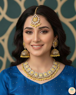 The Radiant Aavya Citrine Necklace Set