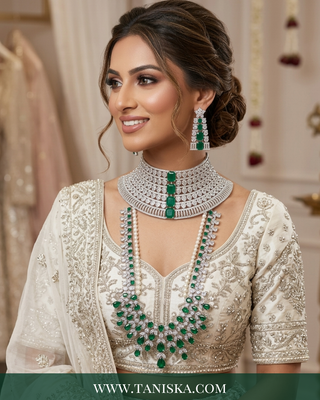 The Emerald Radiance Diamond Bridal Set