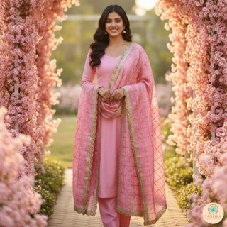 The Pink Guava Glam Phulkari Dupatta