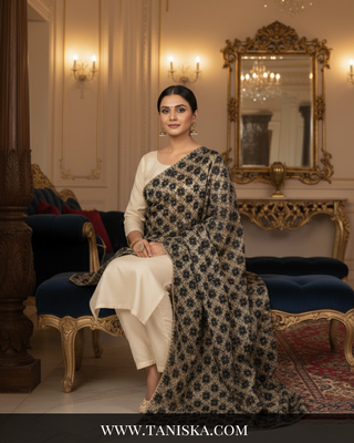 Midnight Bloom Heritage Phulkari