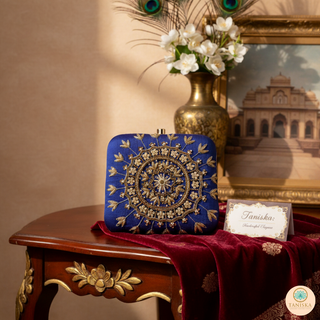 The Sapphire Mandala Clutch Bag