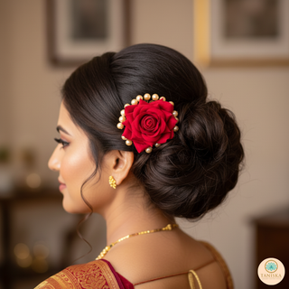 Red/Deep Red Traditional Hair Pins - Set of 2 Hair Pins