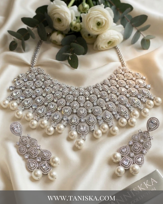 The Victoria Silver & Pearl Choker Set