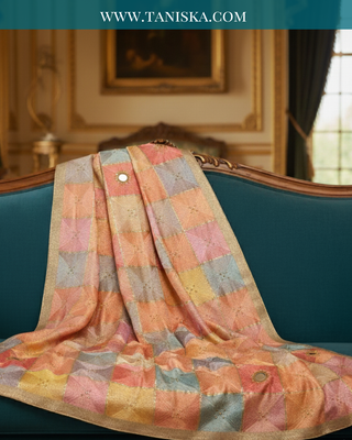 Pure Heritage Pastel Bagh Phulkari