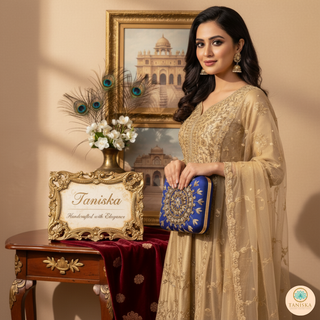The Sapphire Mandala Clutch Bag