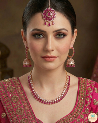 American Diamond Style Necklace Set - Rose Gold (Limited Edition)