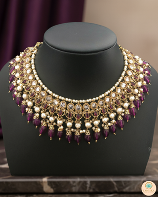 Amethyst & Pearl Filigree Bridal Set