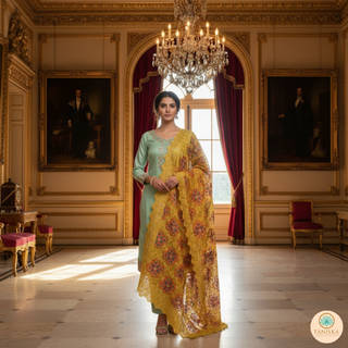 The Marigold Sunshine Phulkari Dupatta