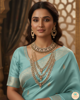 HANIYA Designer Peach Necklace Set COMBO DEAL