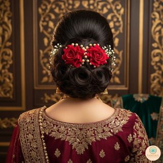 Red/Deep Red Traditional Hair Pins - Set of 2 Hair Pins