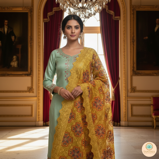The Marigold Sunshine Phulkari Dupatta