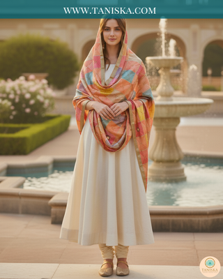 Pure Heritage Pastel Bagh Phulkari