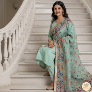 The Mint Meadow Phulkari Dupatta