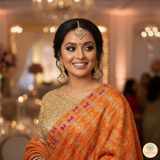 The Saffron Sunset Phulkari Dupatta