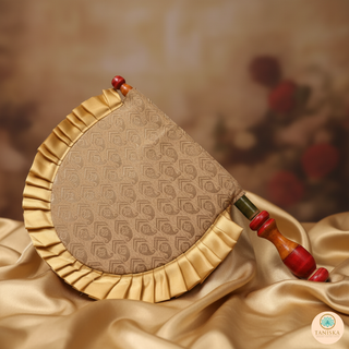 Golden Punjabi Pakhi (Hand Fan - Single Piece)