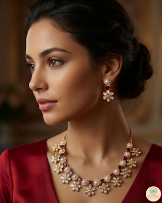 The Royal Rose Bloom Necklace Set