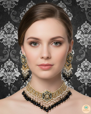 The Onyx Hexagon Majesty Necklace Set