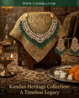 Imperial Emerald Kundan Necklace & Earring Set