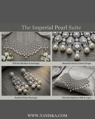 The Victoria Silver & Pearl Choker Set