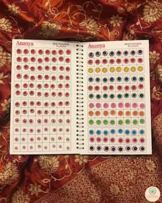 Ananya SILVER Swarovski Style Bindi Book (960 Bindis)