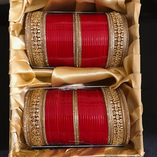 Regal Collection: Heritage Bridal Choora - Classic Crimson