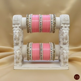 Maharani Collection: Timeless Bridal Choora - Blush Pearl