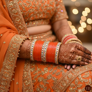 Regal Collection: Heritage Bridal Choora - Marigold