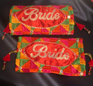 Handcrafted Embroidered Patchwork Chooda Covers - Traditional Bridal Bangle Accessory