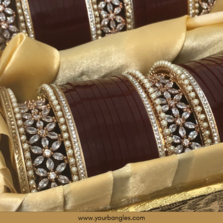 Rose Gold Bridal Choora / Bangles Set