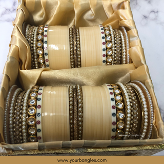 Regal Collection: Heritage Bridal Choora - Ivory Serenity