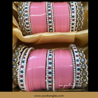 Maharani Collection: Timeless Bridal Choora - Blush Pearl