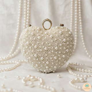 The Pearly White Heart Clutch Bag (Limited Edition)