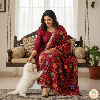 The Rose Garden Phulkari Dupatta