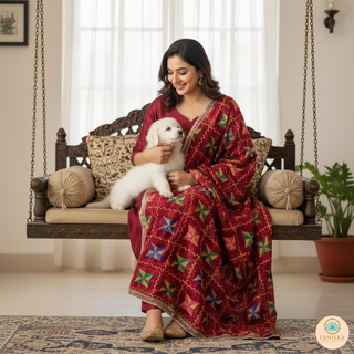 The Rose Garden Phulkari Dupatta
