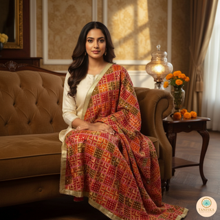 The Heirloom Empress Phulkari Dupatta