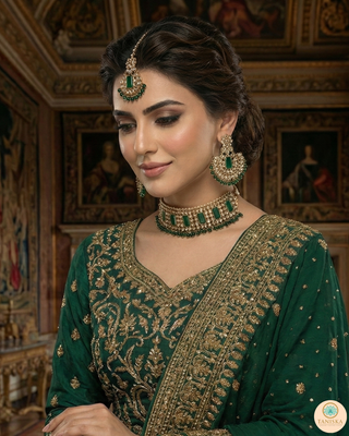 The Maharani Green Choker Set