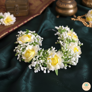 Yellow Flower Gajra - Hair Accessory - (Single Piece)