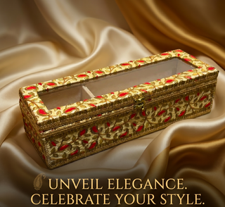 Premium Embroidered Bangle / Choora & Kalire Storage Box – Traditional Bridal Keepsake Organizer