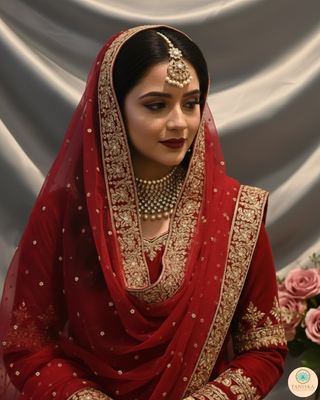 Luxury antique gold finish Kundan bridal necklace set featuring intricate detailing with matching jhumka earrings and maang tikka, elegant statement jewelry for South Asian weddings and nikah ceremonies, as seen in www.taniska.com