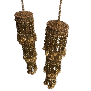 MEHAR Golden 3 Tier Jhoomer Kaleere