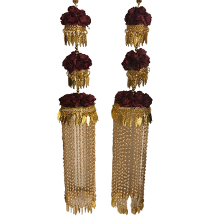 KASHISH 3 Tier Rose Jhoomer Kaleere