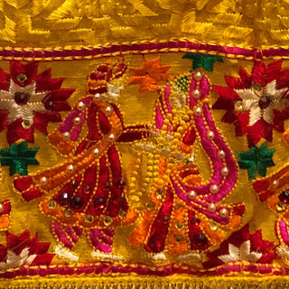 RRYEL01 Yellow Dhula-Dhulan Phulkari Dupatta