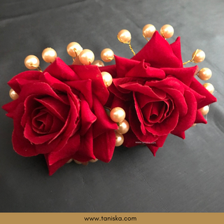 Red/Deep Red Traditional Hair Pins - Set of 2 Hair Pins