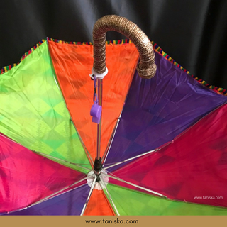 Decorative Umbrella's - Phulkari Umbrella - Multi