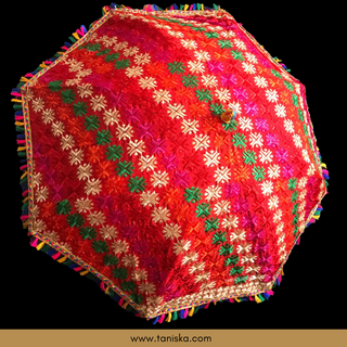 Decorative Umbrella's - Phulkari Umbrella - Multi