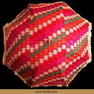 Decorative Umbrella's - Phulkari Umbrella - Multi