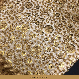 Royal Golden Punjabi Pakhi (Hand Fans) - Pack of 2