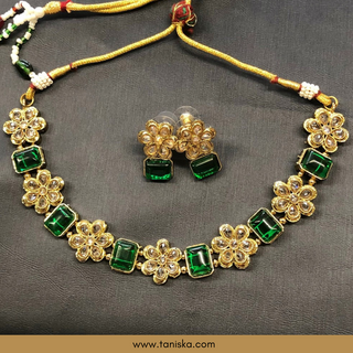 Emerald SIMPLE Necklace Set